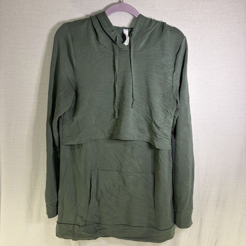 Latched Mama Nursing Hoodie Olive Green Women’s size large Lightweight